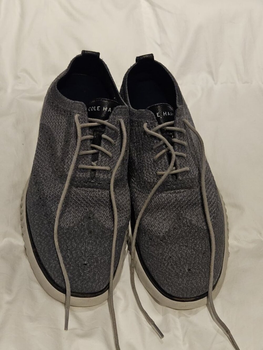Cole Haan 2.ZERØGRAND Stitchlite Gray Knit Oxford Shoes
